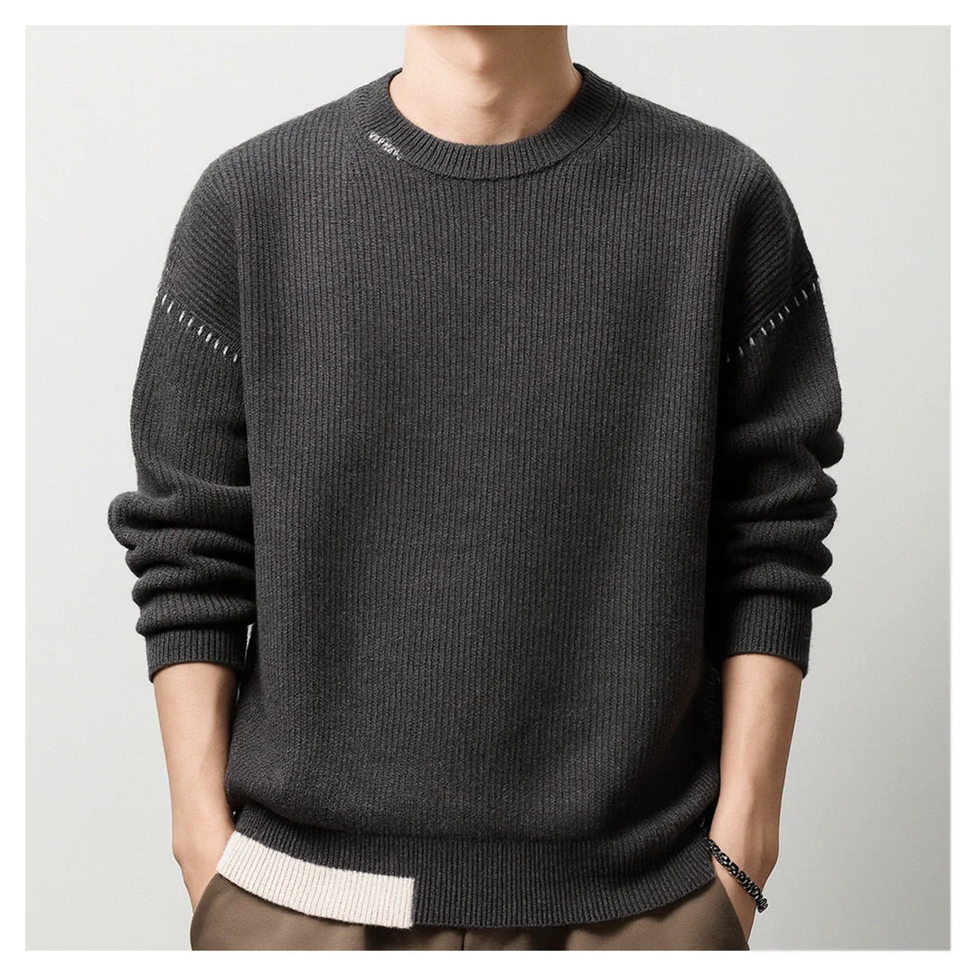 UrbanEase Knit Crew Sweater – Effortless Warmth & Modern Simplicity